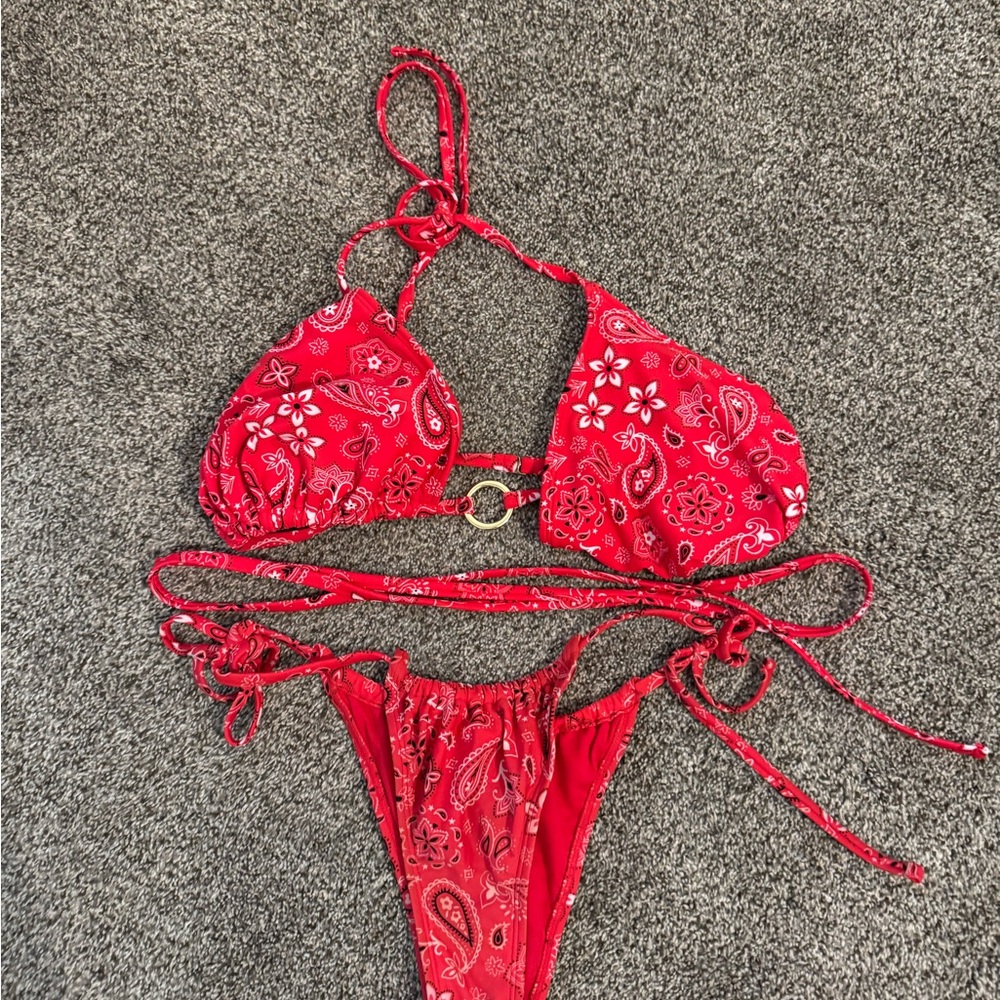 Wild Fable Red Paisley Bikini